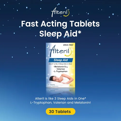 Vista 3 de Alteril Ayuda para dormir con L-triptófano, tabletas 30 ea