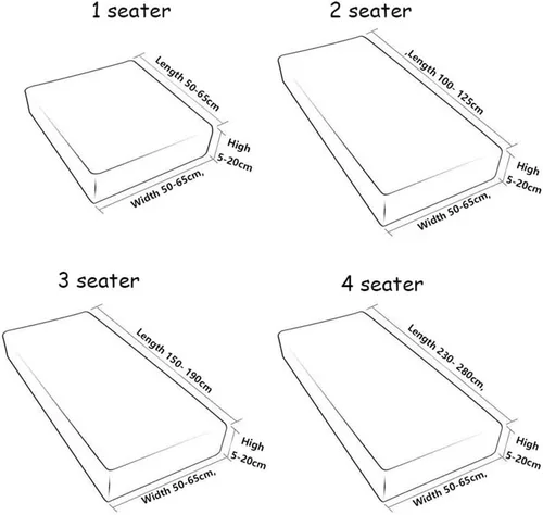 Vista 8 de YOPOIY Funda de cojín elástica para sofá, fundas protectoras de muebles jacquard con funda de cojín para sofá a cuadros, beige, L, 1 plaza