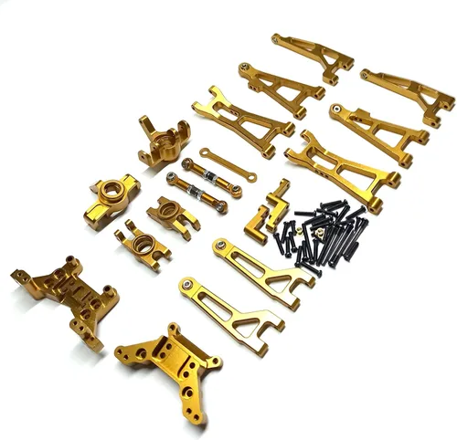 Vista 4 de Compatible con piezas de automóvil Hyper GO RC, accesorios de actualización de metal, traje de uso vulnerable con soportes de choque, para automóvil