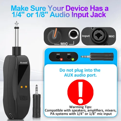 Vista 4 de Aveek Micrófono inalámbrico para karaoke, micrófono recargable de karaoke de 2.4GHz (funciona 10hs), para altavoz, máquina de karaoke, iglesia, gris