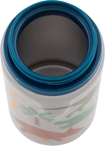 Vista 6 de Stephen Joseph Botellas de agua de acero inoxidable, 18 onzas, tapa con popote, vaso reutilizable, aislado, DINO