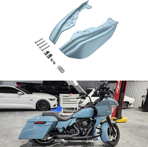 Vista 81 de Advanblack Deflectores de aire Road Glide de marco medio 2024 compatibles con Harley Touring Street Glide, Road King, Electra Glide, 2009-2025