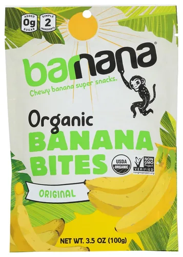 Vista 11 de Barnana - Bocaditos de plátano de coco masticables orgánicos, golosina deshidratada saludable, aperitivo de plátano y coco masticable, hecho