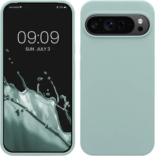 Vista 77 de kwmobile Funda Compatible con Google Pixel 6 Pro - Funda de Teléfono de Silicona TPU con Acabado Suave - Azul Caribe