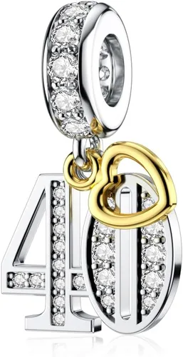 Vista 14 de JIAYIQI Collar de pulseras con dije de cumpleaños, plata de ley 925, cuentas para mujer