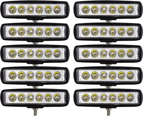 Vista 8 de Willpower 1 pieza 18W 15 cm LED Luz de Trabajo Luz de Foco Barra de Luz LED de Fila Única 12V 24V Super Delgada Luces de Conducción Todoterreno