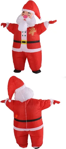 Vista 8 de Disfraz de Navidad explosivo, costuras reforzadas, inflable, reutilizable, para fiestas