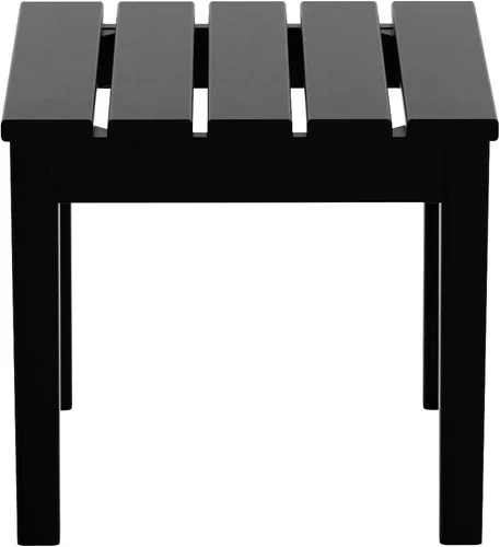 Vista 4 de WestinTrends Ashore - Mesa auxiliar Adirondack moderna para patio al aire libre, color negro