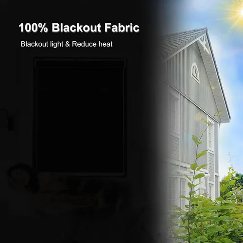 Vista 4 de MYshade ROL45BK72Z - Persianas enrollables opacas para ventanas con cenefa, tela de protección UV con aislamiento térmico, para el hogar y la Negro