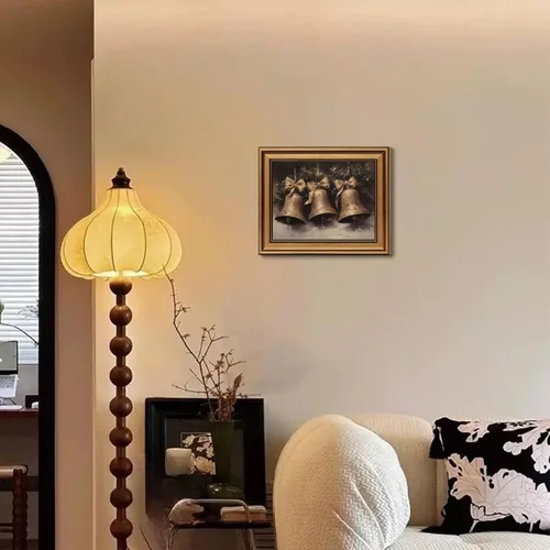 Vista 2 de YUECOSHMAO Arte de Pared en Lienzo Vintage Arte Antiguo Navideño de Granja Cartel de Invierno Cuadros de Regalo de Vacaciones Impresiones
