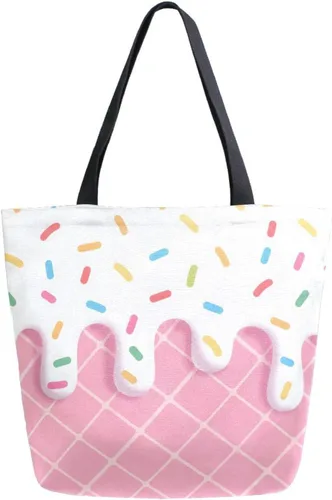 Vista 22 de ALAZA - Linda bolsa de lona grande con diseño de bulldog pug negro francés, reutilizable, para compras, con asas, resistente, lavable Multi 13