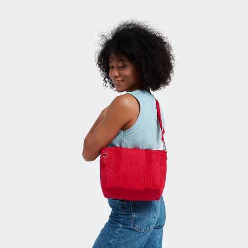 Vista 4 de Kipling Bolso Asseni para mujer Rojo rouge Mini