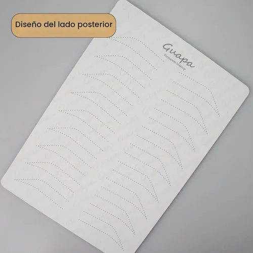 Vista 4 de Guapa 3 patrones avanzados de trazos de cabello de silicona permanente, práctica de maquillaje, piel de látex para práctica de microblading