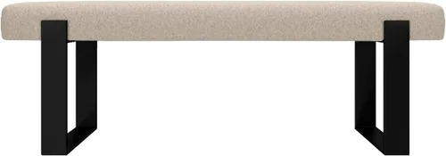Vista 50 de VANT Banco de cama tapizado, beige Boucle, níquel cepillado Boucle Beige - Níquel cepillado