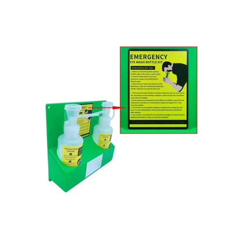 Vista 6 de Estación de lavado de ojos portátil de emergencia, kit de lavado de ojos de emergencia aprobado por la OSHA, estación de lavado de ojos montado