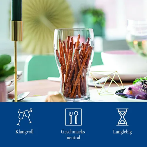 Vista 7 de Villeroy & Boch Purismo - Juego de 2 vasos para cerveza, 6.25 in/22 oz, cristal transparente