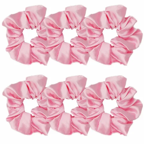 Vista 6 de 6 coleteros de seda, ligas suaves para el cabello, bandas para el cabello de moda, cuerdas de lazo, soportes elásticos para cola de caballo, 4.3