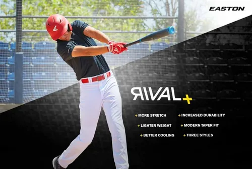 Vista 3 de Easton Rival+ Baseball Pant Full LengthSemi-Relaxed Fit Adult Sizes Solid & Piped Options