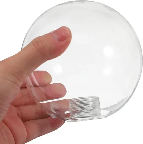 Vista 9 de jojofuny Pantalla de lámpara de globo de vidrio de 3.93 pulgadas de diámetro, cubierta de luz de repuesto transparente para accesorios de pared