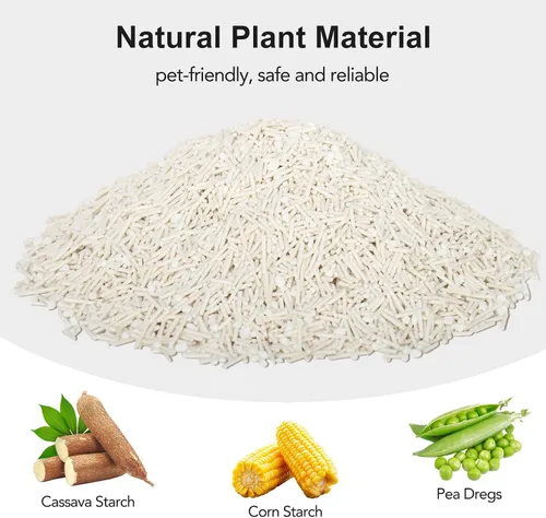 Vista 5 de Arena antiadherente para gatos de tofu ultra aglutinante con yuca, control de olores, pellets de arena para gatitos de bajo seguimiento