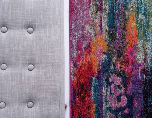 Vista 5 de Unique Loom Chromatic Collection - Alfombra abstracta moderna, colorida y vibrante para decoración de cualquier hogar