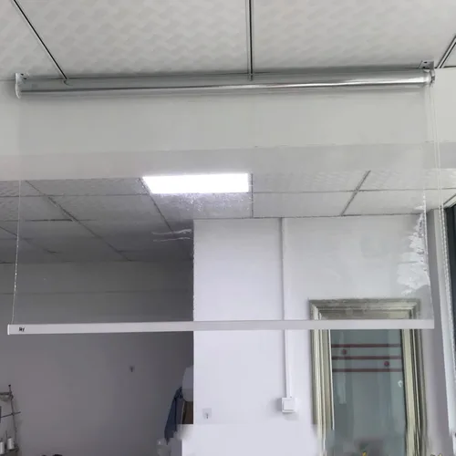 Vista 2 de Persiana enrollable de PVC transparente para exteriores, pérgola de patio, resistente al viento, persianas enrollables de elevación para ventanas