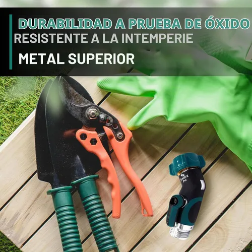 Vista 5 de 2WAYZ Codo de manguera de metal 45, adaptador de manguera resistente y conector de ángulo con válvula de cierre de agua