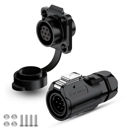 Vista 8 de CNLINKO Conector Circular de Panel IP68 M16 de Plástico de 3 Pines Macho y Hembra Eléctrico Impermeable Arnés de Cables Automático Soldadura