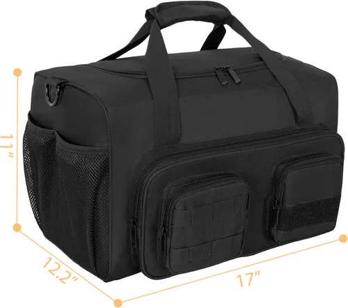 Vista 6 de OUUTMEE Bolsa de lona táctica militar para hombre, bolsa de gimnasio deportiva de viaje, bolsa de entrenamiento de fitness, bolsa de mano