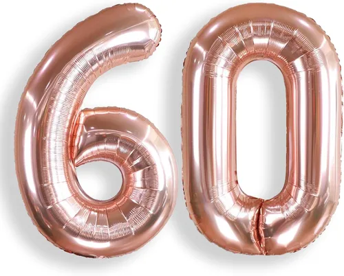 Vista 40 de AULE Globos grandes de 40 pulgadas con números 0 azules, globos grandes de números de aluminio, decoraciones de fiesta de cumpleaños de helio