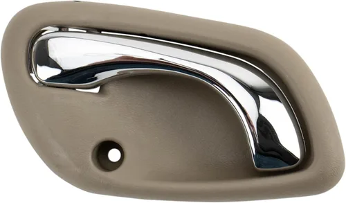 Vista 117 de TRQ Manija de puerta interior delantera izquierda cromada y negra para el lado del conductor compatible con Ford F-150 2012-2014