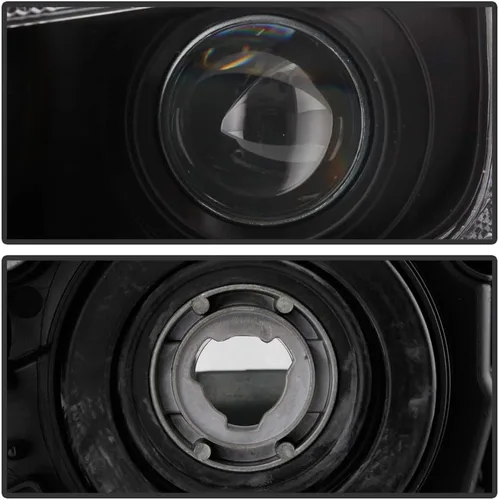 Vista 3 de ACANII - Para [modelo halógeno] 2015-2021 Subaru WRX carcasa negra proyector faros faros montaje par izquierdo+derecho