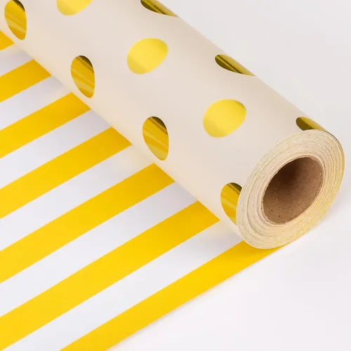 Vista 9 de MAYPLUSS Rollo de Papel de Regalo, Papel de Regalo con Bandera a Cuadros Azul y Blanco, Papel de Regalo Reversible para Patinadores y Carreras