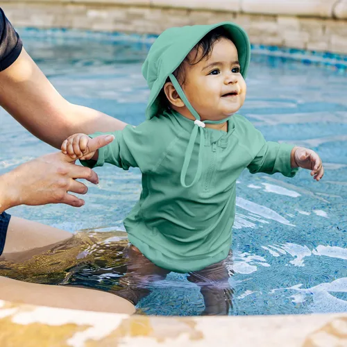 Vista 4 de green sprouts Bebé Niño Eco Snap Swim Pañal - Menta - 24 meses
