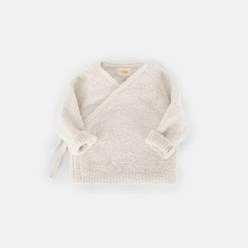 Vista 2 de 7 AM Enfant Baby Wrap Top - Ultra-Soft Fabric Side-Snap for Babies, Machine Washable Comfortable Warm Long Sleeved Wrap Top