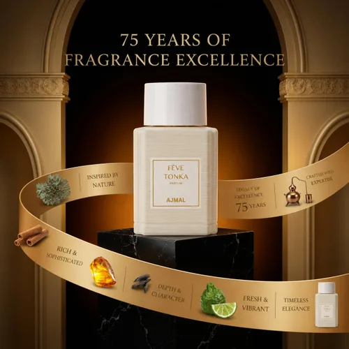 Vista 8 de Ajmal Oud Marquis Fève Tonka Eau de Parfum para hombre, 3.4 fl oz