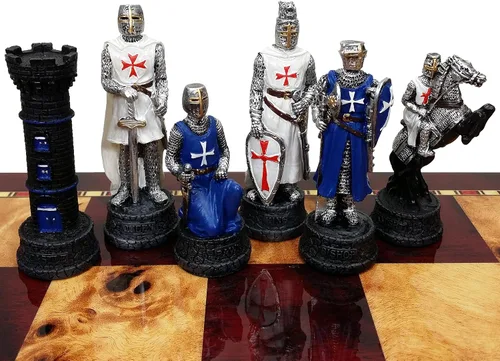 Vista 11 de Juego de ajedrez de las Cruzadas de la época medieval Árabes vs Cristianos - SIN tablero