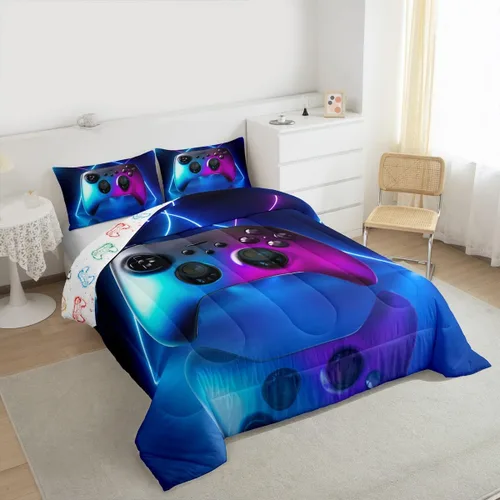 Vista 12 de Erosebridal Juego de edredón de hojas de cannabis, juego de ropa de cama de marihuana con estampado colorido de plantas, decoración bohemia de 2