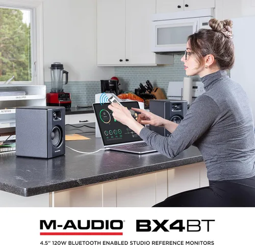 Vista 11 de M-AUDIO Par de monitores de estudio Bluetooth de 4.5" BX4BT