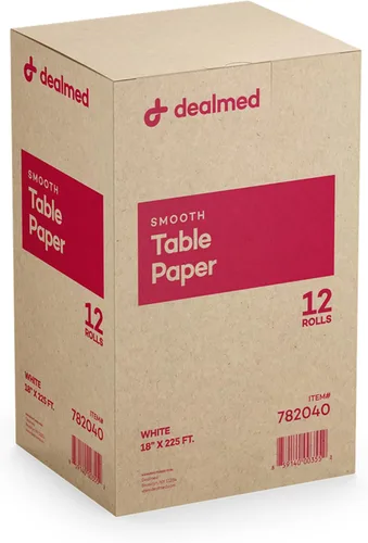 Vista 15 de Dealmed Rollo de papel para reposacabezas, tamaño más pequeño de 8.5 pulgadas x 125 pies, fundas desechables para dentistas, cambio de pañales