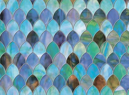 Vista 4 de Brewster PF0710 - Película de alta calidad con luz lateral de pavo real azul de 11.5 x 78 pulgadas