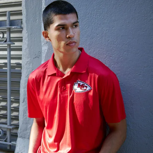 Vista 4 de Ultra Game - Polo de jersey de la NFL para hombre, súper suave y de secado rápido