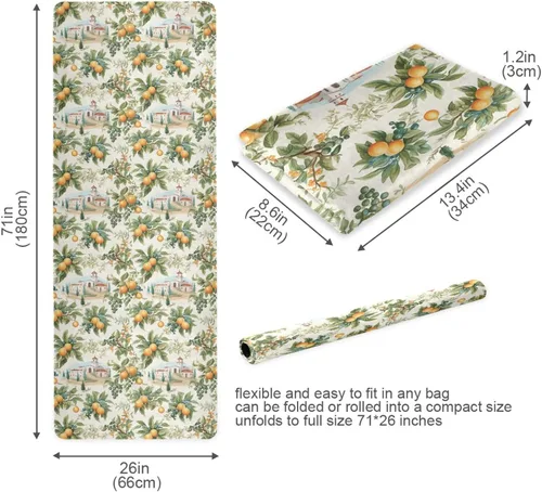 Vista 6 de Oranges Yoga Mat Non Slip Thick Kids Eco Friendly Rubber Workout Foldable Yoga Mat Women Exercise