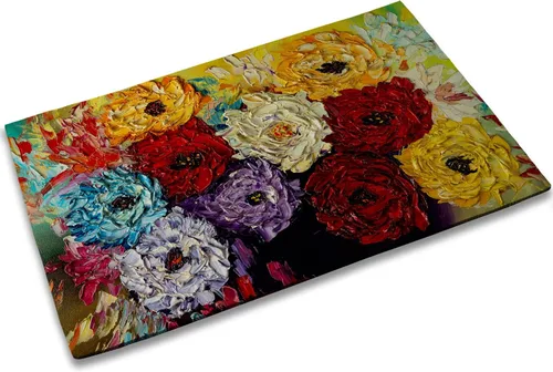 Vista 10 de TUBAMQ Felpudo de puerta Blessed de 17 x 30 pulgadas, tapete decorativo de bienvenida con purpurina bendita, parte trasera de goma antideslizante