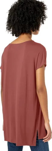Vista 3 de Daily Ritual Túnica de jersey de gran tamaño con cuello en V y manga dolman para mujer