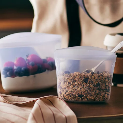 Vista 3 de Stasher Bolsas de silicona reutilizables para almacenamiento de alimentos