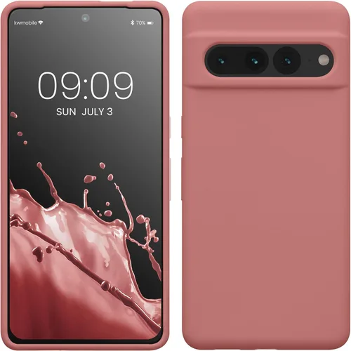 Vista 42 de kwmobile Funda compatible con Google Pixel 7 Pro - Funda de silicona TPU con acabado suave - Piedra antigua