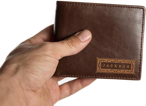 Vista 2 de Swanky Badger Billetera personalizada billetera plegable ranura para identificación ranura para tarjetas