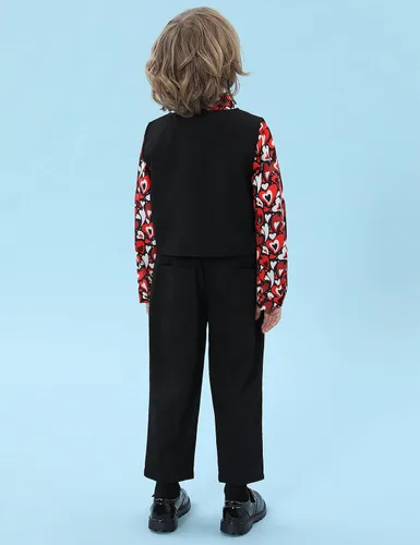 Vista 85 de A&J DESIGN Conjunto de traje de caballero para niños pequeños, 3 piezas, camisas, chaleco y pantalones