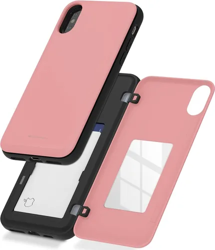 Vista 8 de GOOSPERY Funda para iPhone 8 Plus, iPhone 7 Plus con tarjetero y protector de doble capa, color negro